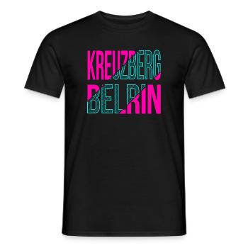 Design du Kreuzberg Berlin - T-shirt homme - noir - Devant - AI Model Male 178 light (178cm)