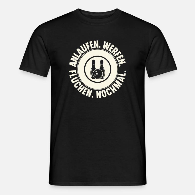 Bowling - Männer T-Shirt - Schwarz