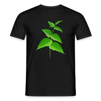 La super plante d’ortie et le remède - T-shirt homme - noir - Devant - AI Model Male 178 light (178cm)