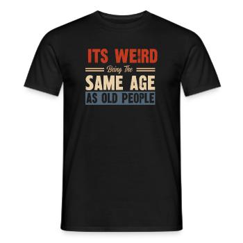 Phrase amusante sur le passage du temps - T-shirt homme - noir - Devant - AI Model Male 178 light (178cm)