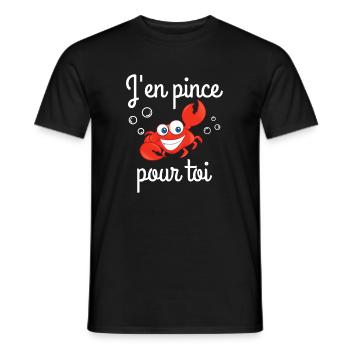 I pinch for you, declaration of love - Men's T-Shirt - black - Front - AI Model Male 178 light (178cm)