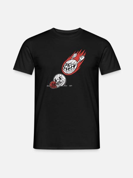 Fliegender Boulekugel für Boulespieler Bouler - Männer T-Shirt - Schwarz