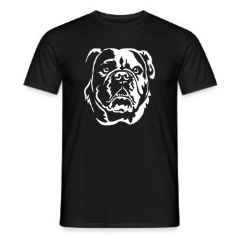 Continental Bulldog Head « Black Edition » - T-shirt homme - noir - Devant - AI Model Male 178 light (178cm)