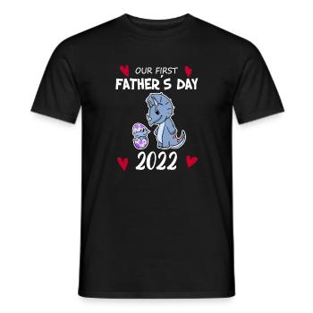 Fête des Pères 2022 - Première Fête des Pères - T-shirt homme - noir - Devant - AI Model Male 178 light (178cm)