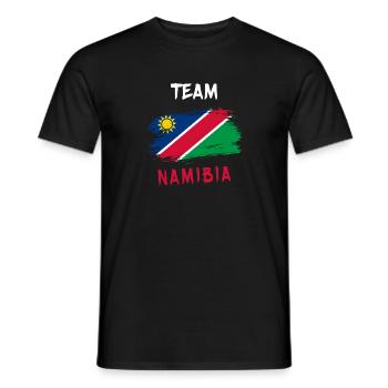Équipe de conception de drapeau namibien - T-shirt homme - noir - Devant - AI Model Male 178 light (178cm)