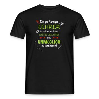 Ein großartiger Lehrer... - Männer T-Shirt - Schwarz - Vorne - AI Model Male 178 light (178cm)
