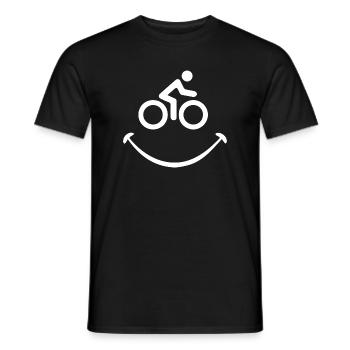 Radfahrer im Lächeln Minimal - Männer T-Shirt - Schwarz - Vorne - AI Model Male 178 light (178cm)