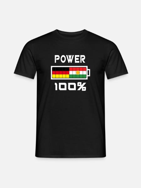 Deutschland und Kurdistan Power 100% - Männer T-Shirt - Schwarz