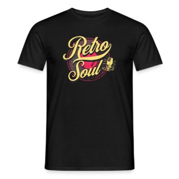 Retro Soul Vintage Music - Men's T-Shirt - black - Front - AI Model Male 178 light (178cm)