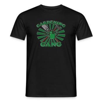 Gang de jardinage pour jardiniers avec des lotissements - T-shirt homme - noir - Devant - AI Model Male 178 light (178cm)