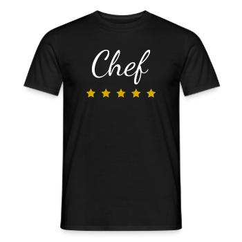 Chef Hôtel 5 étoiles - T-shirt homme - noir - Devant - AI Model Male 178 light (178cm)