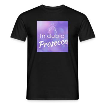 lustiger Spruch: "In dubio Prosecco" - Männer T-Shirt - Schwarz - Vorne - AI Model Male 178 light (178cm)