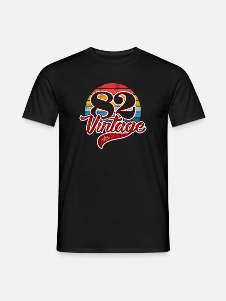 82 Logo du cercle arc-en-ciel vintage - T-shirt homme - noir