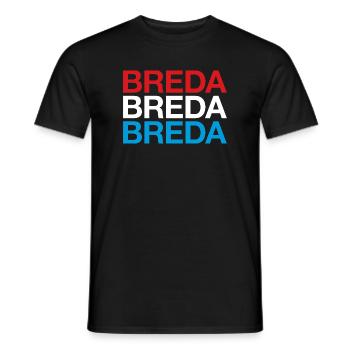 BREDA Niederlande Flagge Netherlands - Männer T-Shirt - Schwarz - Vorne - AI Model Male 178 light (178cm)