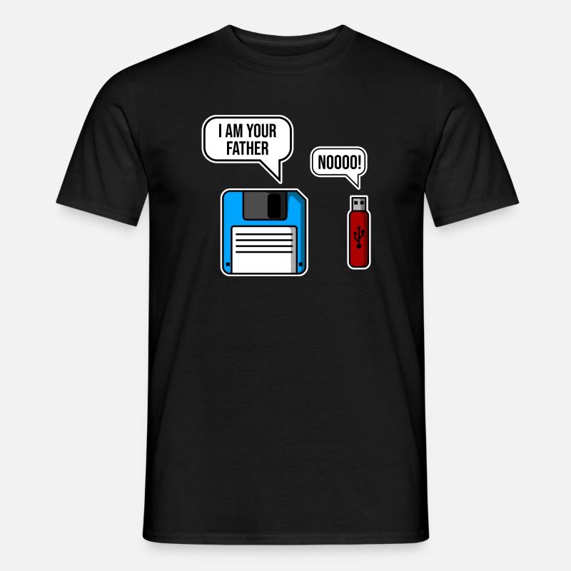 Retro Tech Vater Enthüllung - Männer T-Shirt - Schwarz