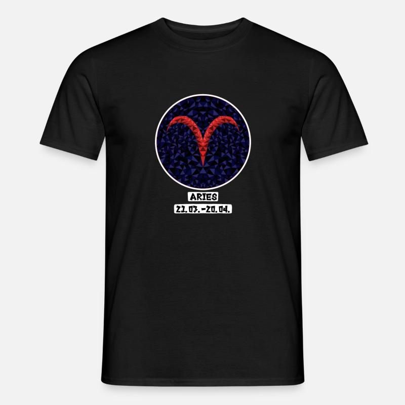 Aries 21.03.-20.04. - Männer T-Shirt - Schwarz