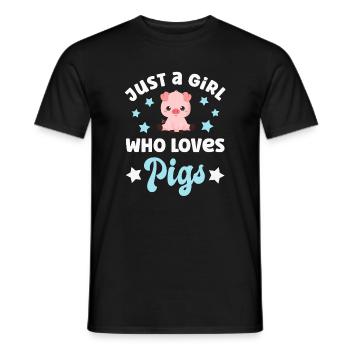 Schwein Schweine - Männer T-Shirt - Schwarz - Vorne - AI Model Male 178 light (178cm)