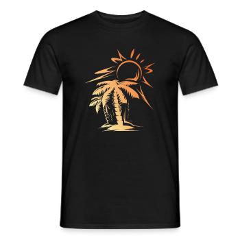 palm beach Symbol Strand Sonne Geschenk Idee - Männer T-Shirt - Schwarz - Vorne - AI Model Male 178 light (178cm)