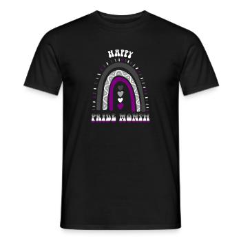 Happy Pride Month Asexual Boho Regenbogen - Männer T-Shirt - Schwarz - Vorne - AI Model Male 178 light (178cm)
