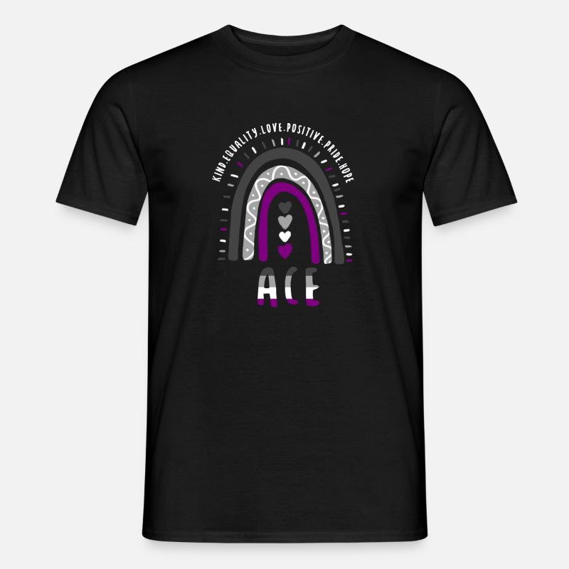 Ace Pride Boho Rainbow - Men’s T-shirt - black