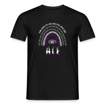 Boho Regenbogen Ace Pride - Männer T-Shirt - Schwarz - Vorne - AI Model Male 178 light (178cm)