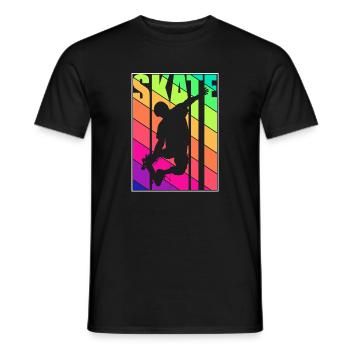 Skateboard - Skate - T-shirt homme - noir - Devant - AI Model Male 178 light (178cm)