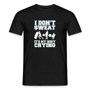 I Don't Sweat amusant pour les amateurs de fitness - T-shirt homme - noir - Devant - AI Model Male 178 light (178cm)