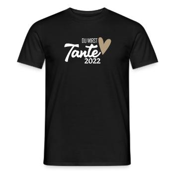 Werdende Tante 2022 Loading Nachwuchs - Männer T-Shirt - Schwarz - Vorne - AI Model Male 178 light (178cm)