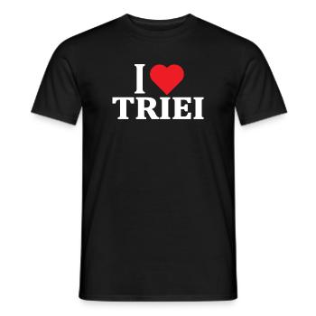 t-shirt Io amo Triei t-shirt gift Sardinia - Men's T-Shirt - black - Front - AI Model Male 178 light (178cm)