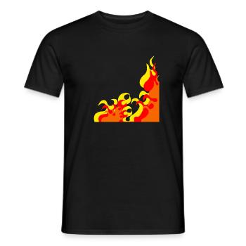 flammen Eckmuster, cooles naturmuster, beliebt - Männer T-Shirt - Schwarz - Vorne - AI Model Male 178 light (178cm)