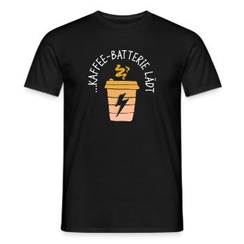 Coffee Drinking Caffeine Statement Coffee Drinker - Men's T-Shirt - black - Front - AI Model Male 178 light (178cm)