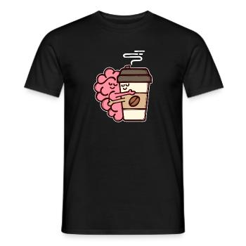 Coffee Drinking Coffee Beans Coffee Lovers - Men's T-Shirt - black - Front - AI Model Male 178 light (178cm)