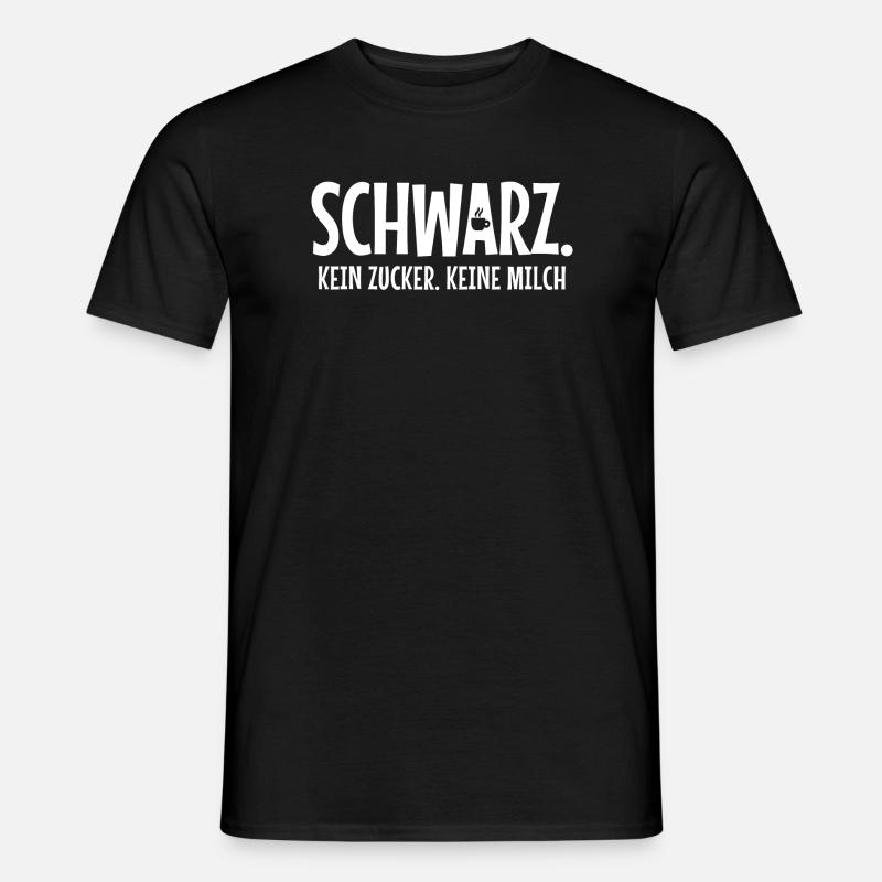 Kaffeetasse Kaffee Kaffeeliebhaber Statement - Männer T-Shirt - Schwarz