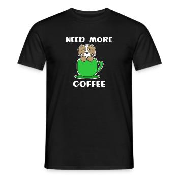 Statement Coffee Dog Caffeine Coffee Cup - Men's T-Shirt - black - Front - AI Model Male 178 light (178cm)