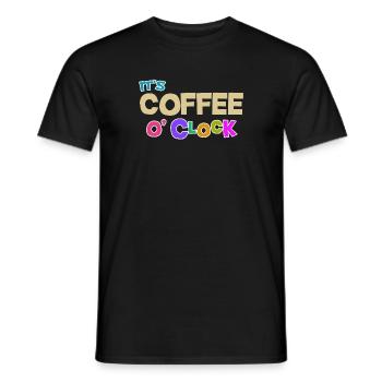 Coffee lovers Caffeine Coffee Cool Statement - Men's T-Shirt - black - Front - AI Model Male 178 light (178cm)