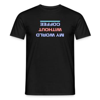 Caffeine Coffee Drinking Statement Coffee Lovers - Men's T-Shirt - black - Front - AI Model Male 178 light (178cm)