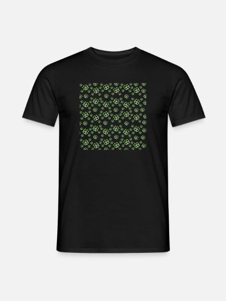 St Patrick´s Day, Kleeblätter Muster - Männer T-Shirt - Schwarz