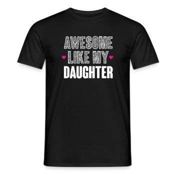 Génial comme ma fille - T-shirt homme - noir - Devant - AI Model Male 178 light (178cm)