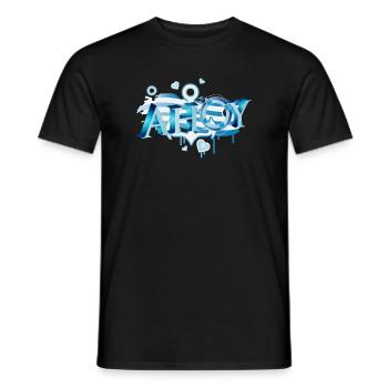 englischer Seemannsgruß Schriftzug Ahoy Graffiti - Männer T-Shirt - Schwarz - Vorne - AI Model Male 178 light (178cm)