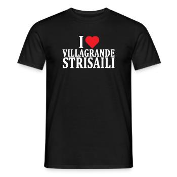camiseta I love Villagrande Strisaili Sardinia - Camiseta hombre - negro - delante - AI Model Male 178 light (178cm)