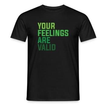 Santé mentale Vos sentiments sont valides - T-shirt homme - noir - Devant - AI Model Male 178 light (178cm)