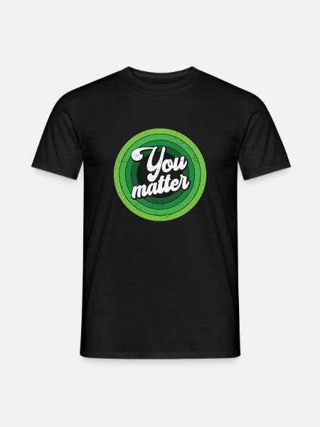 You Matter Green Mental Health - T-shirt herr - svart
