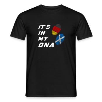 In meiner DNA Deutschland und Schottland - Männer T-Shirt - Schwarz - Vorne - AI Model Male 178 light (178cm)