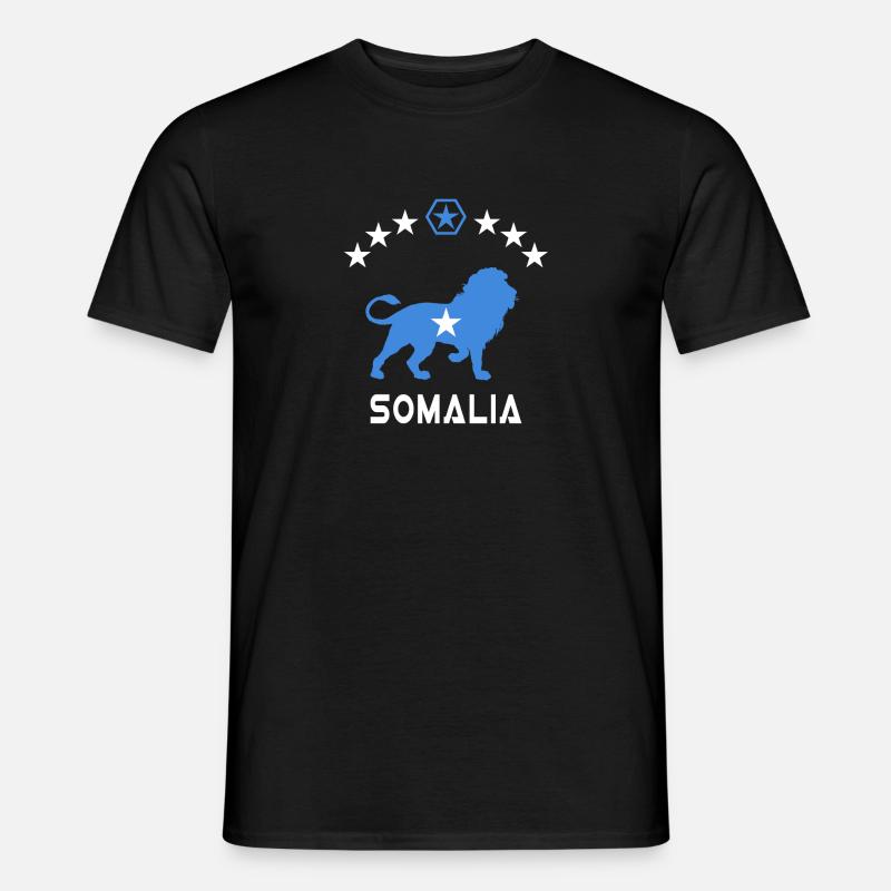 Somalia Löwen Design - Männer T-Shirt - Schwarz