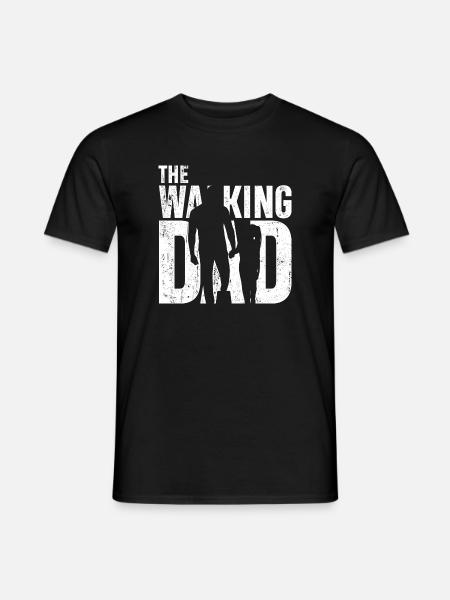 Walking With Dad Silhouette - Männer T-Shirt - Schwarz