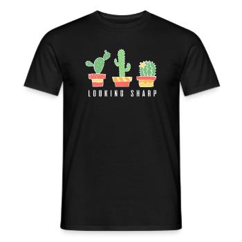 Cactus pointu - T-shirt homme - noir - Devant - AI Model Male 178 light (178cm)