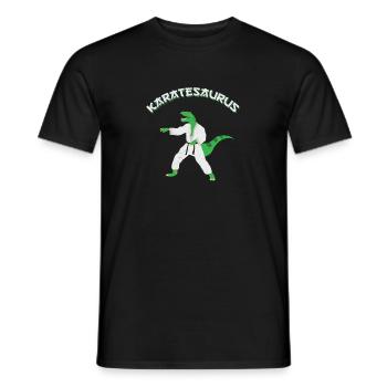 Karatesaurus Arts martiaux amusants pour un - T-shirt homme - noir - Devant - AI Model Male 178 light (178cm)