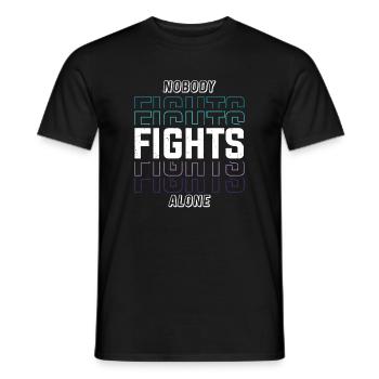 Santé mentale Personne ne se bat seul - T-shirt homme - noir - Devant - AI Model Male 178 light (178cm)