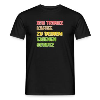 Kaffeeliebhaber Humorvoll Kaffee Trinken Statement - Männer T-Shirt - Schwarz - Vorne - AI Model Male 178 light (178cm)