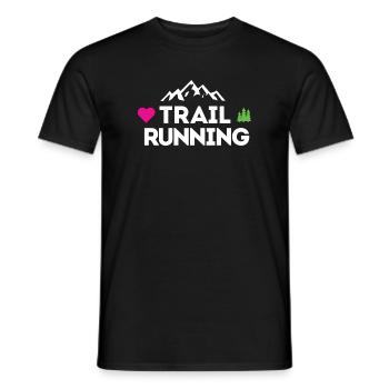 I Love Trail Running - Men's T-Shirt - black - Front - AI Model Male 178 light (178cm)